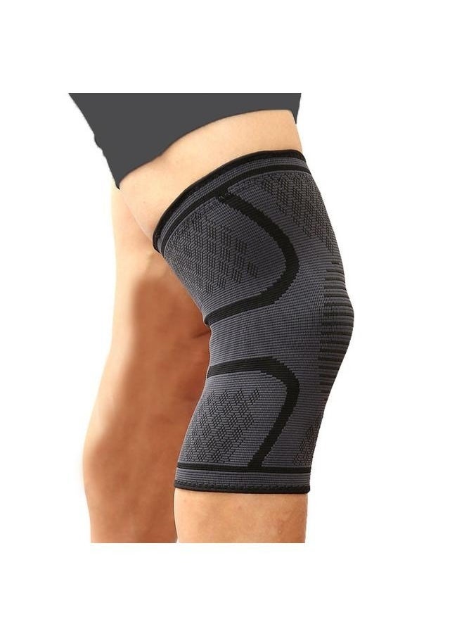 yongsheng 2-Piece Elastic Knees Pad- Knee Compression Sleeve -Braces for Knee Pain - Compression for Arthritis, Meniscus Tear, Running - Support for Women and Men - Sleeves Weightlifting-L  - Image 2