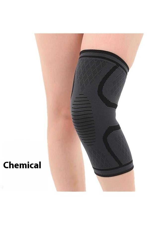 yongsheng 2-Piece Elastic Knees Pad- Knee Compression Sleeve -Braces for Knee Pain - Compression for Arthritis, Meniscus Tear, Running - Support for Women and Men - Sleeves Weightlifting-L  - Image 3