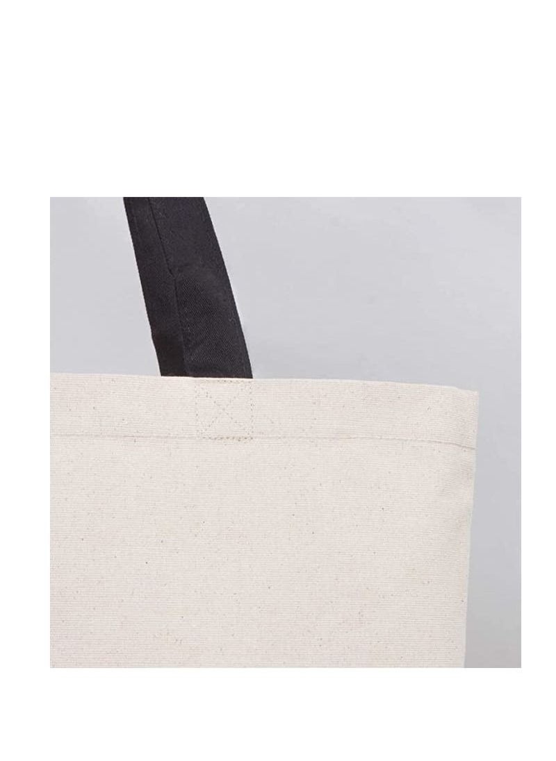 PRINTSHOP4ME - Movember Cotton Jute Bag With Black Handle Bag For Movember,Mobro Mens Health Awareness For Fundraising Awareness Campaigns - Image 1