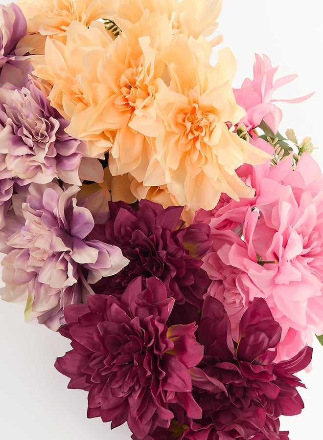 Noon East Dalia 1pc Flower Bunch with 5 buds – Maroon | 52cm Artificial Flower Bunch | Ideal for Wedding, Living Room Decor, Hotel, Party Decoration, and DIY Décor - Image 4