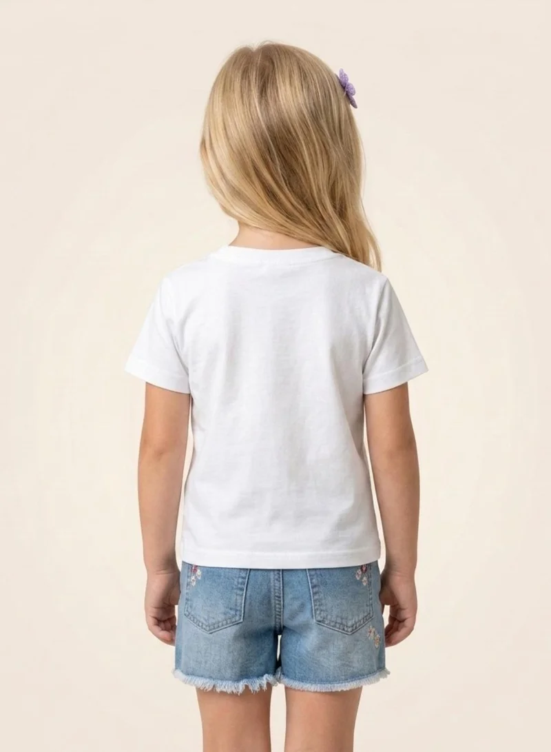بيبي كلو Girls Cute Cat Unicorn T-Shirt