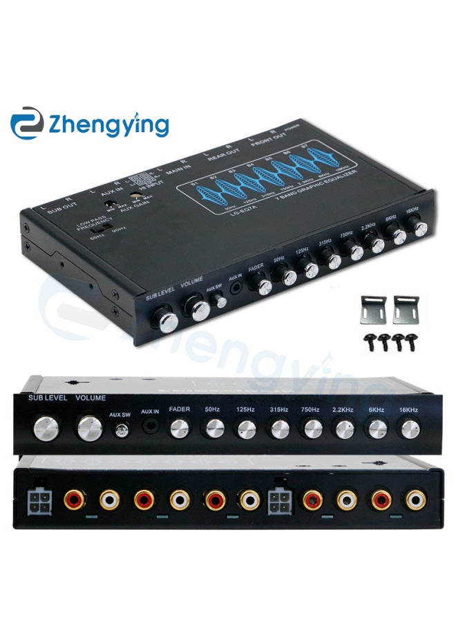 Car Equalizer 7-segment Equalizer Car Audio Eq Tuning Frequency Amplifier Power Amplifier - Image 1