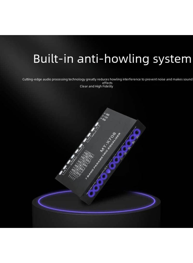 Car Equalizer 7-segment Equalizer Car Audio Eq Tuning Frequency Amplifier Power Amplifier - Image 4