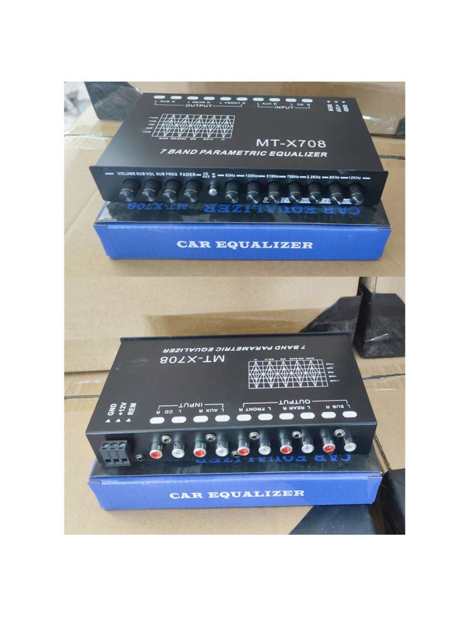 Car Equalizer 7-segment Equalizer Car Audio Eq Tuning Frequency Amplifier Power Amplifier - Image 2