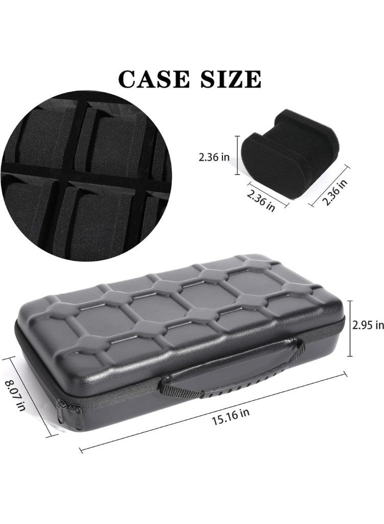 Azonee Watch Organizer Box, Azonee Watch Roll Case Storage and Organizer for Men and Women, Zipper Watch Box with Anti-move Watch Pillow, Black, 10 Slot (Not Include Watch) - Image 3