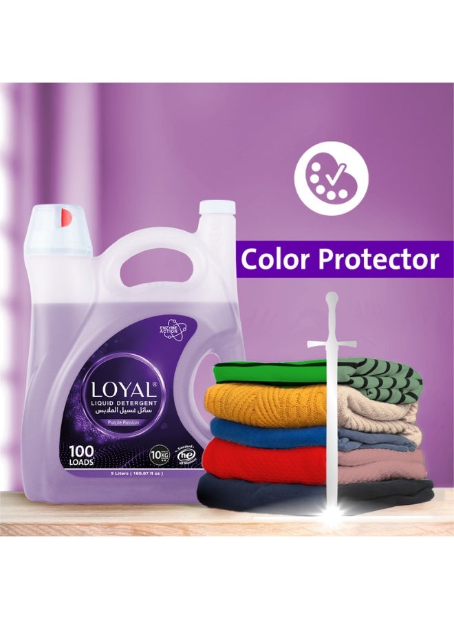 loyal Liquid Detergent Purple Passion With Enzyme Action Up to 100 Loads - 5 Liters - Image 4