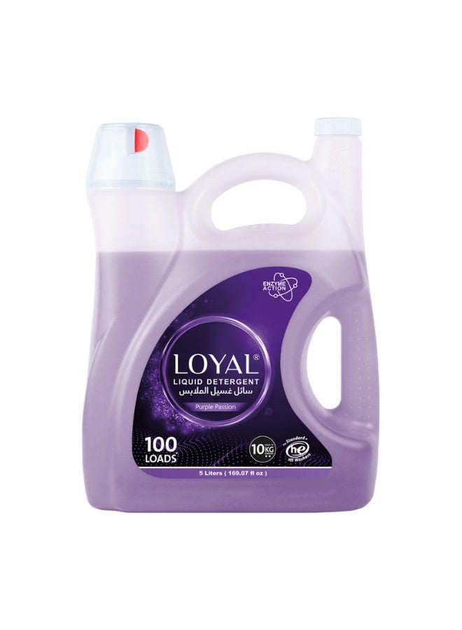 loyal Liquid Detergent Purple Passion With Enzyme Action Up to 100 Loads - 5 Liters - Image 1