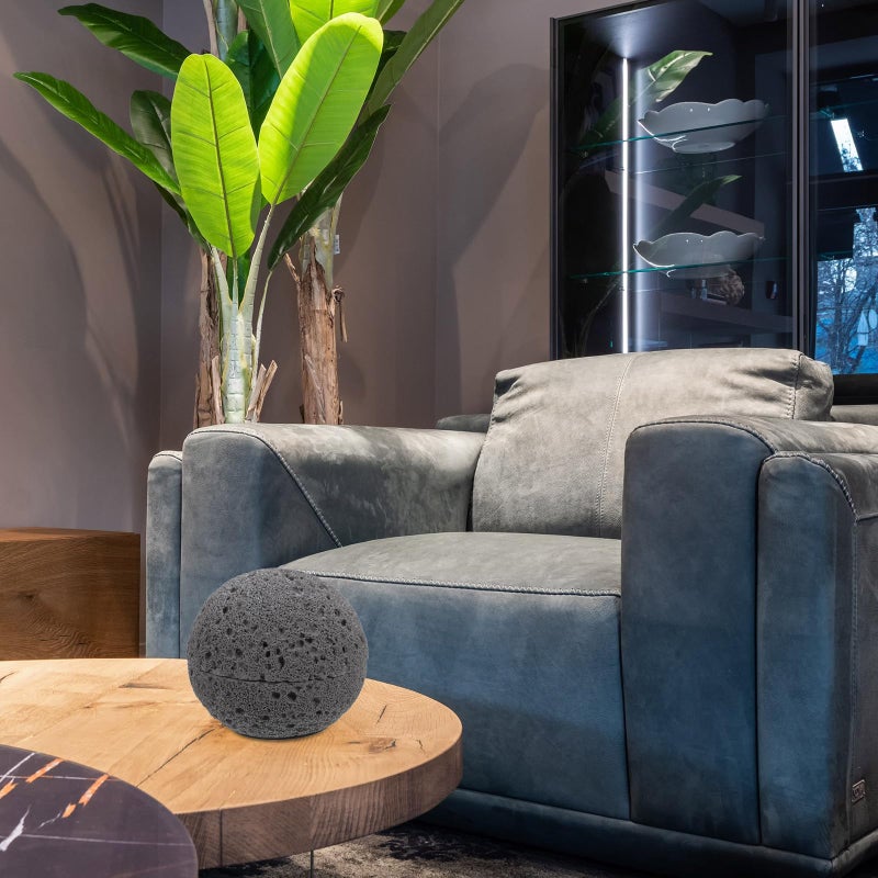 حاوية رماد كبيرة من المعدن الرمادي الصخري مع غطاء، حاوية رماد سطح المكتب وصندوق قمامة صغير - Image 5