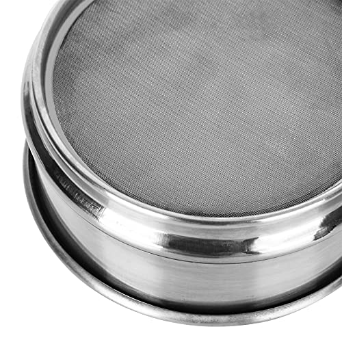 ZOEYES 2 PCS 304 Stainless Steel Test Sieves, #200 Mesh 0.075mm + #80 Mesh 0.2mm Aperture Lab Standard Test Sieve, φ10cm/4”Dia Economy Test Sieve for Industrial Laboratory - Image 3