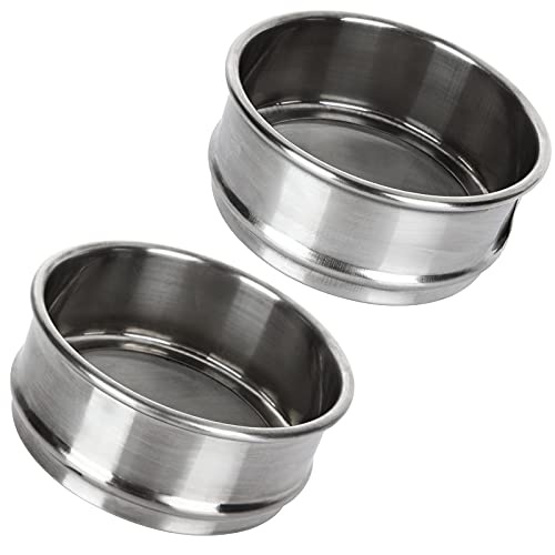 ZOEYES 2 PCS 304 Stainless Steel Test Sieves, #200 Mesh 0.075mm + #80 Mesh 0.2mm Aperture Lab Standard Test Sieve, φ10cm/4”Dia Economy Test Sieve for Industrial Laboratory - Image 1