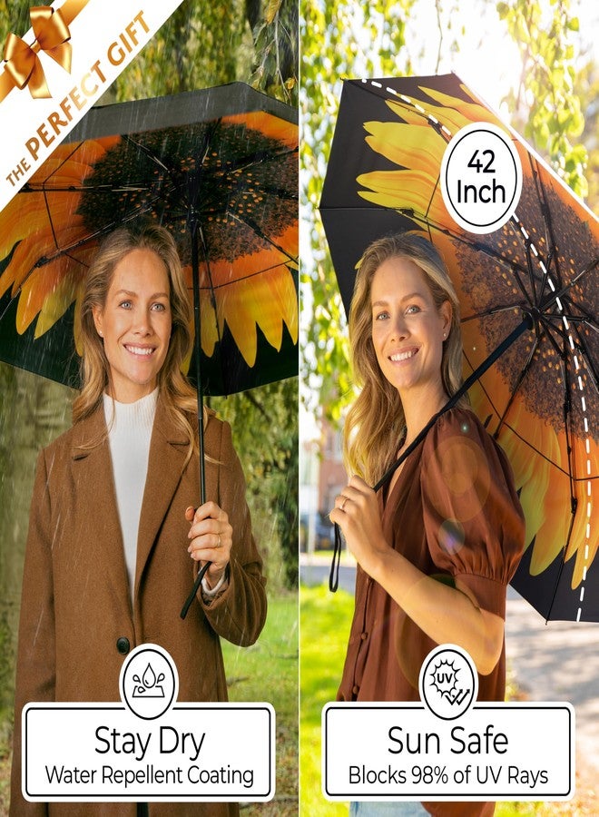 TUMELLA Unbreakable Windproof Travel Umbrella (Compact, Superior & Beautiful), Small Strong but Light Portable and Automatic Folding Rain Umbrella, Durable Premium Grip, Fits Car & Backpack - Image 5
