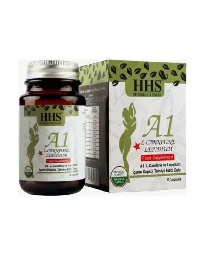HHS A1 L-CarnitinA1 food supplement of L-Carnitine and Lipidium to support weight loss, suppress appetite, and stimulate fat burning, 30 capsulese and Lipidium to support weight loss, suppress appetite, and stimulate fat burning. 30 capsules. - Image 3