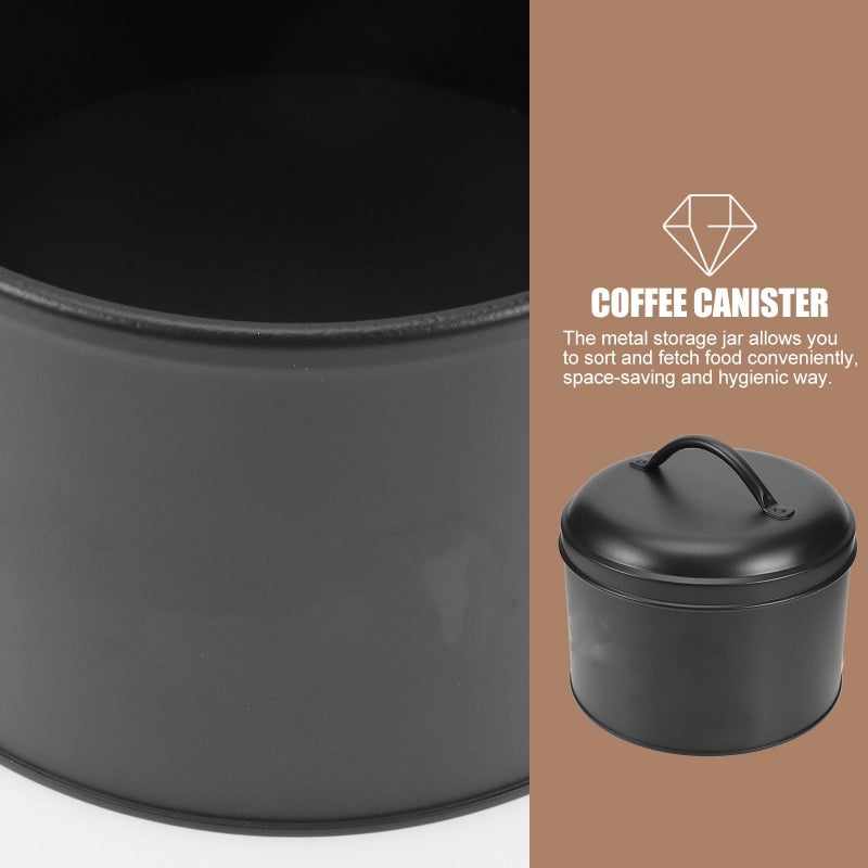 Black Iron Airtight Coffee Bean Storage Jar For Tea Dry Fruit Kitchen - Image 4