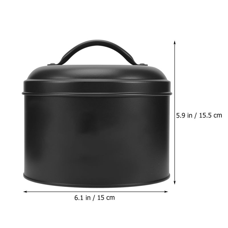 Black Iron Airtight Coffee Bean Storage Jar For Tea Dry Fruit Kitchen - Image 3