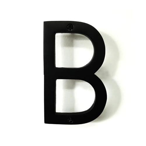 NACH Floating House Numbers, 6 inch Aluminum Black House Numbers for Outside - Letter B, Address Letters with Mounting Hardware - Image 1