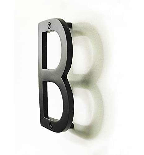 NACH Floating House Numbers, 6 inch Aluminum Black House Numbers for Outside - Letter B, Address Letters with Mounting Hardware - Image 2