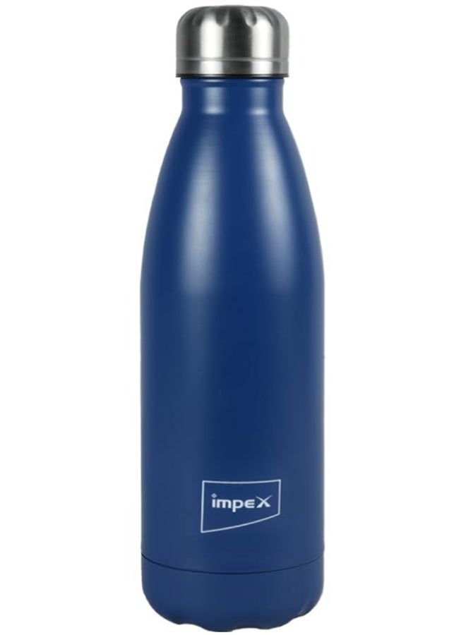 Impex Stainless Steel Water Bottle SIPPY | Leak Proof | Office Bottle | Gym Bottle | Home | Kitchen | Hiking | Treking Bottle | Travel Bottle (Blue) - Image 1