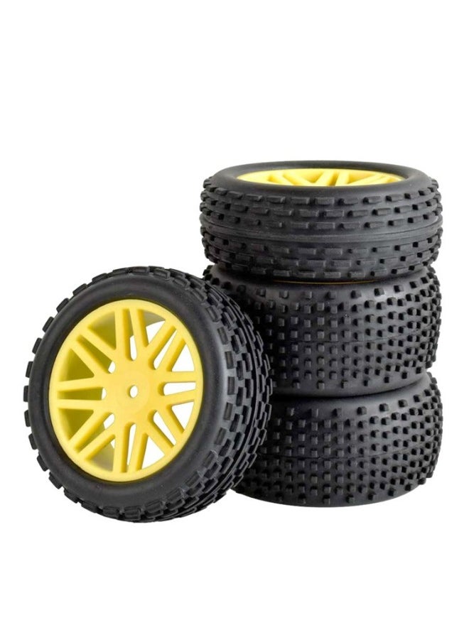 null - 1:10 Four-wheel Drive Off-road Vehicle HSP94166 Off-road Tire RC Model Car Meijiaxin 16207 Tiangong TT02B-Color:NET Type Black - Image 1