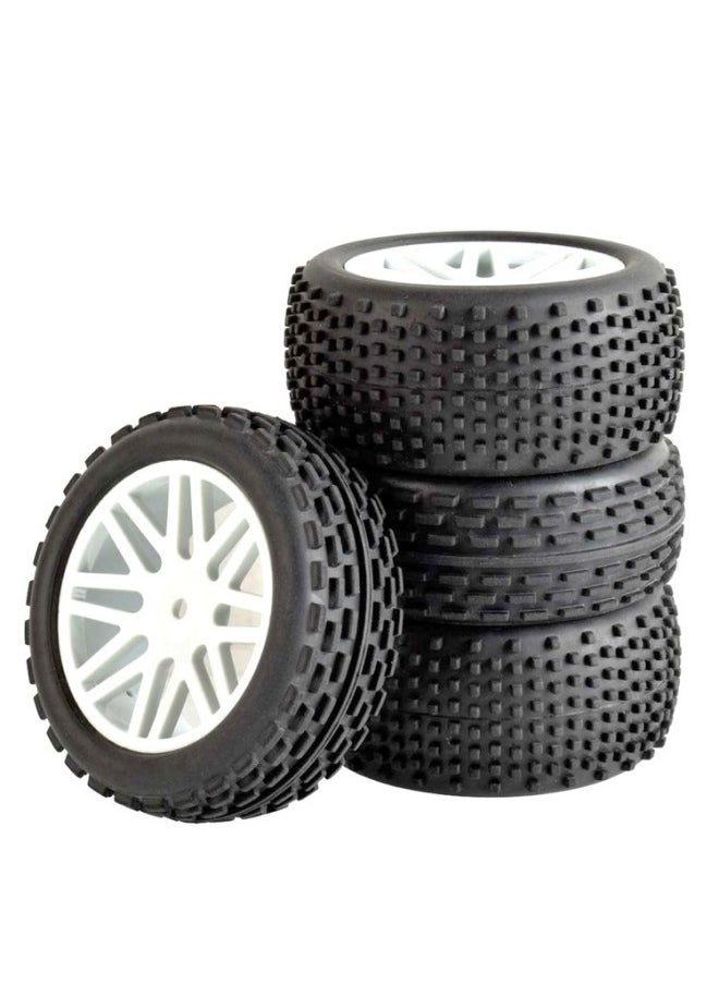 null - 1:10 Four-wheel Drive Off-road Vehicle HSP94166 Off-road Tire RC Model Car Meijiaxin 16207 Tiangong TT02B-Color:NET Type Black - Image 1