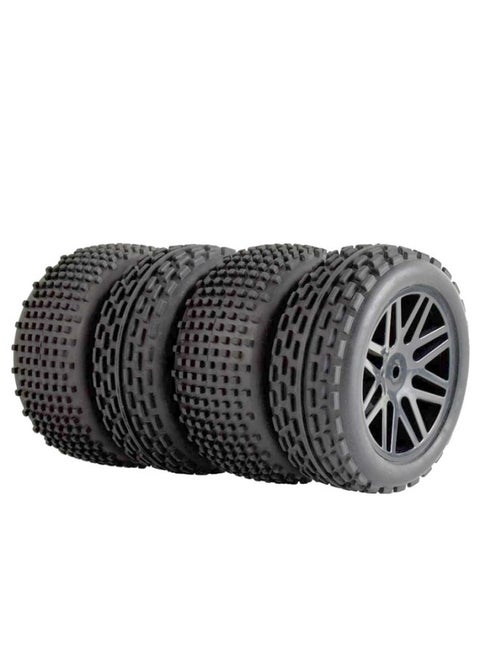1:10 Four-wheel Drive Off-road Vehicle HSP94166 Off-road Tire RC Model Car Meijiaxin 16207 Tiangong TT02B-Color:NET Type Black