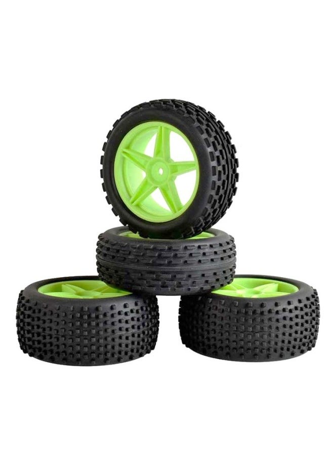 null - 1:10 Four-wheel Drive Off-road Vehicle HSP94166 Off-road Tire RC Model Car Meijiaxin 16207 Tiangong TT02B-Color:NET Type Black - Image 1