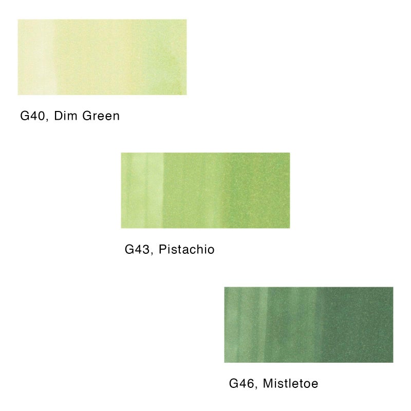 Copic Sketch, Alcohol Markers, Dual Brush Tip Art Marker for Adults, Permanent Ultra Blendable Sketch Markers for Coloring Drawing & Illustration Art - 3pc Set, Color Fusion #5, Green - Image 2