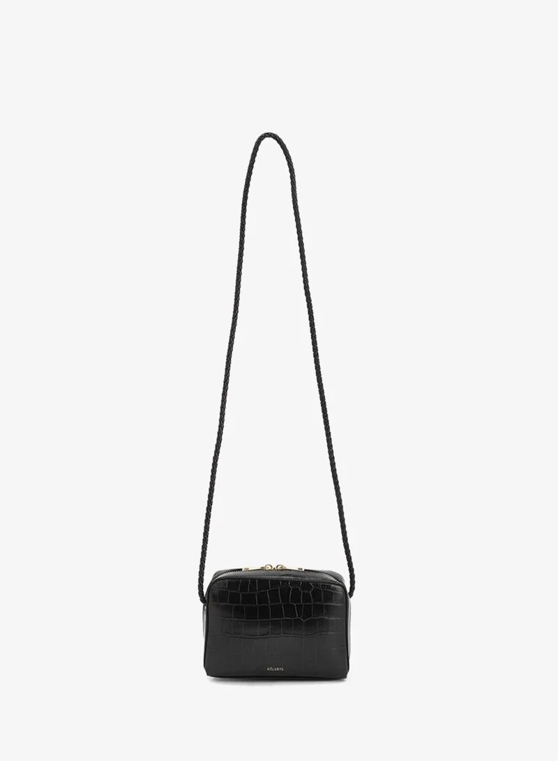Celeste Textured Crossbody Bag With Zip Closure