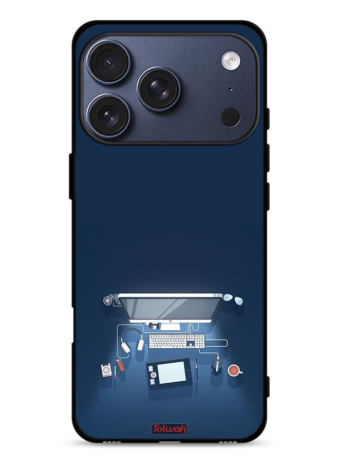 Tolwak Apple iPhone 17 Pro Protective Case Cover Computer Desk Art - Image 1