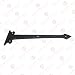 Adonai Hardware 1390 Agee Heavy Duty Antique Cast Iron Strap False or Faux or Dummy Hinge Front 2 Pack Matte Black for Vintage Barn Doors Gates Furniture Garage Shutters and Fences - Image 3