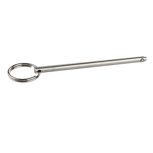VTurboWay 2 Pack Long Quick Release Pin, Diameter 1/4"(6.3mm), Overall Length 4-3/4"(120mm), Usable Length 4.13"(105mm), Full 316 Stainless Steel, Bimini Top Pin, Marine Hardware - Image 3