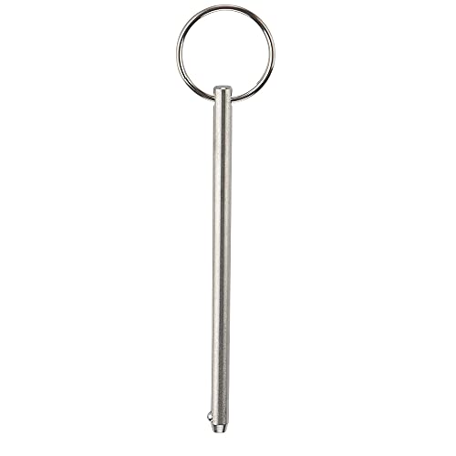 VTurboWay 2 Pack Long Quick Release Pin, Diameter 1/4"(6.3mm), Overall Length 4-3/4"(120mm), Usable Length 4.13"(105mm), Full 316 Stainless Steel, Bimini Top Pin, Marine Hardware - Image 2