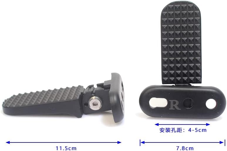 Mokuo Scooter Footpegs E-bike Footpeg in Aluminum Alloy, Lenght 12cm/4.7",Compatible with Scooter Mopeds E-Bike Mini Bikes,Installation Hole Spacing: 4-5cm - Image 4