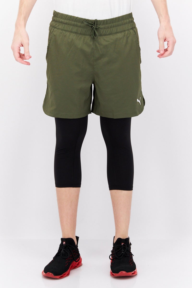 PUMA Men Sportswear Fit Training 2 in1 Shorts, Green - Image 1