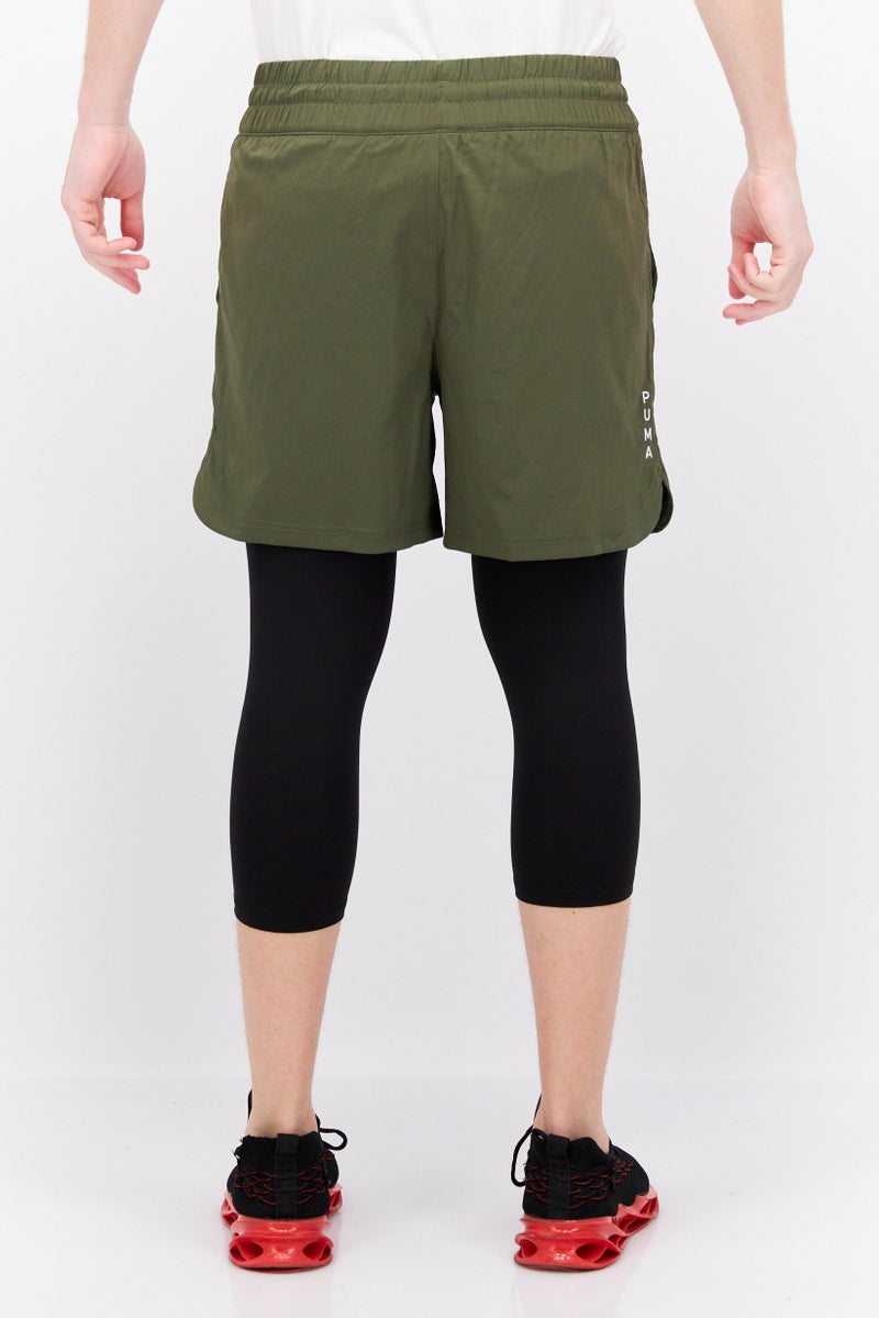 PUMA Men Sportswear Fit Training 2 in1 Shorts, Green - Image 3