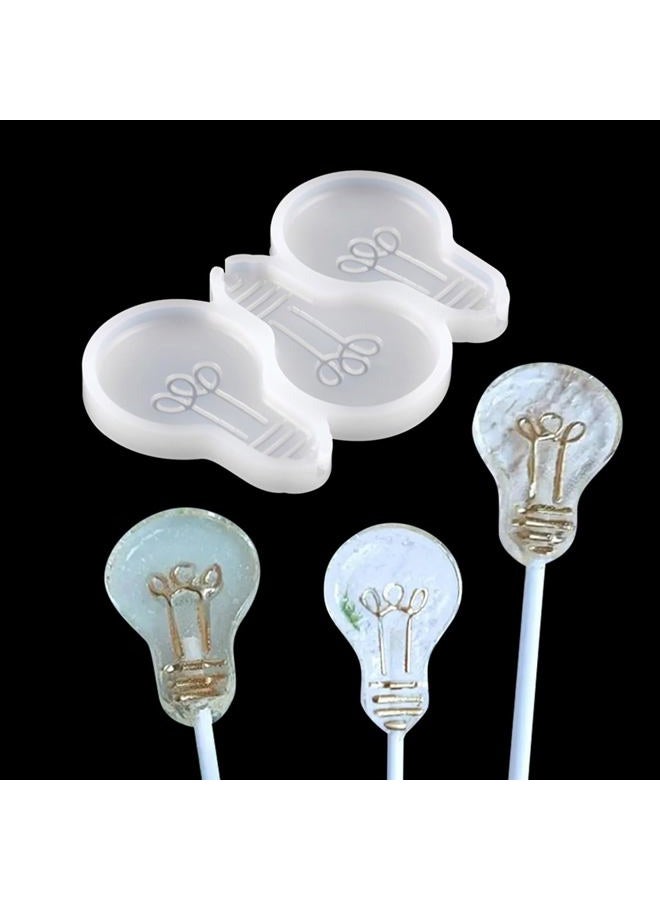 mostsom Bulb Lollipop Candy Mold Silicone Lolly Pops Molds Silicone Lamp Molds Craft Baking Tool DIY Cake 2pcs (H_Balloon) - Image 3