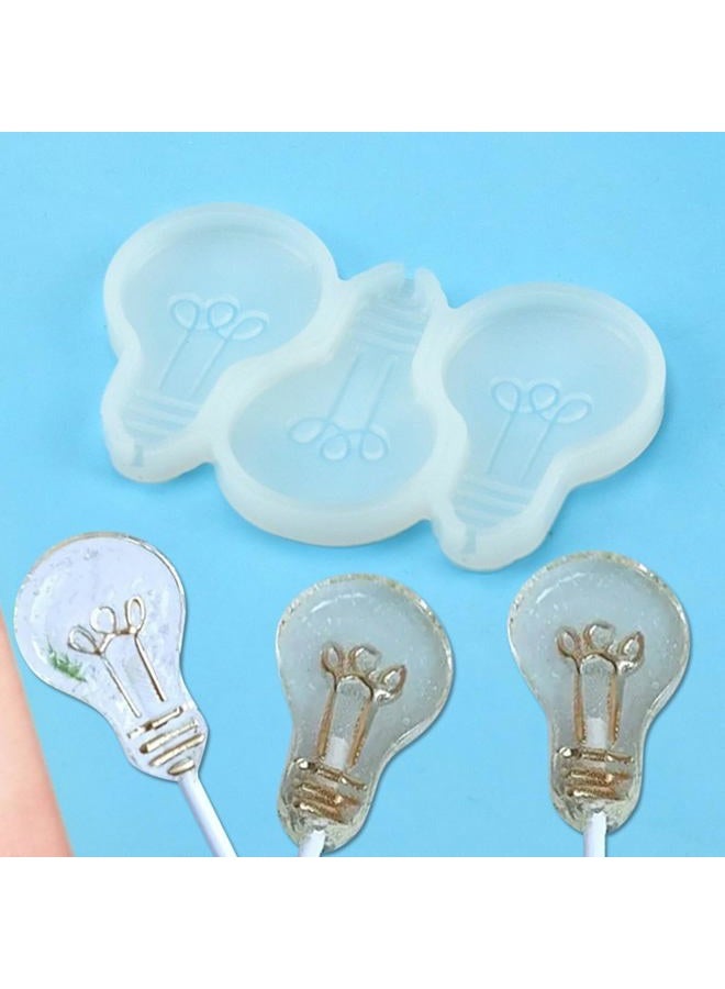 mostsom Bulb Lollipop Candy Mold Silicone Lolly Pops Molds Silicone Lamp Molds Craft Baking Tool DIY Cake 2pcs (H_Balloon) - Image 1