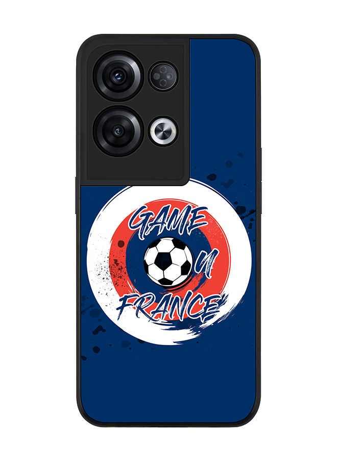 Stylizedd Rugged Black edge case for Oppo Reno8 Pro Slim fit Soft Case Flexible Rubber Edges Anti Drop TPU Gel Thin Cover - Game on France - Image 1