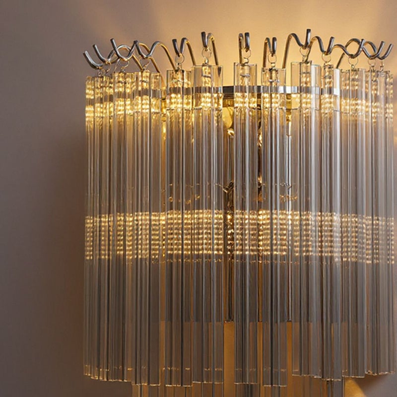 DANUBE HOME Cindy Wall Lamp Contemporary Indoor Wall Lamps Wall Mounted Lanterns E14 Bulb Base Modern Design Indoor Lighting For Bedroom Dining Living Room L28xW28xH30cm-Smoke Glass - Image 2