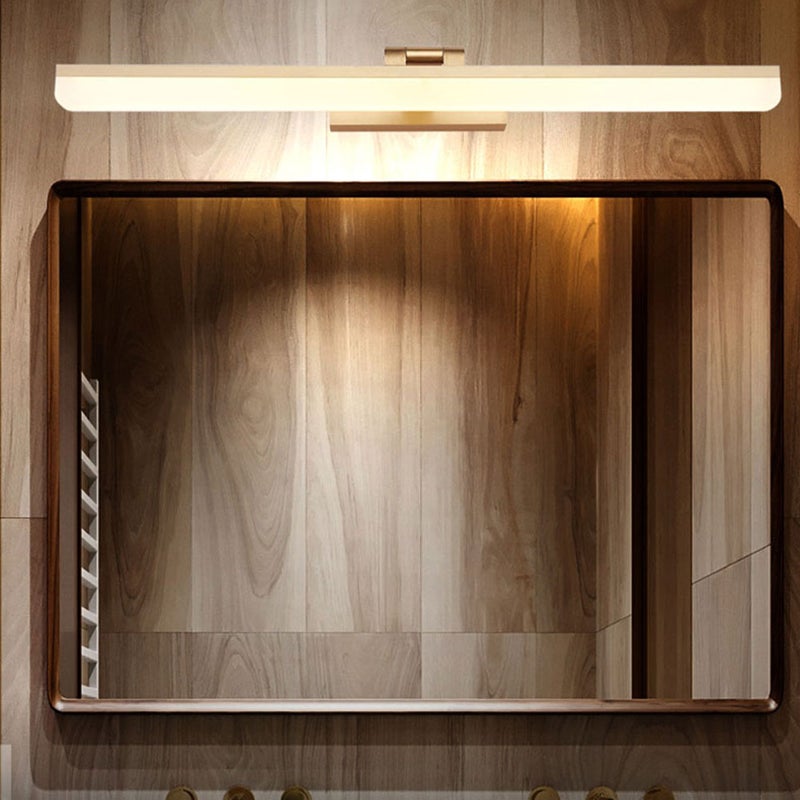 Mirror Headlight Stainless Steel Mirror Light Practical Makeup Wall Lamp ((9W/40cm Golden/Warm Light) - Image 1