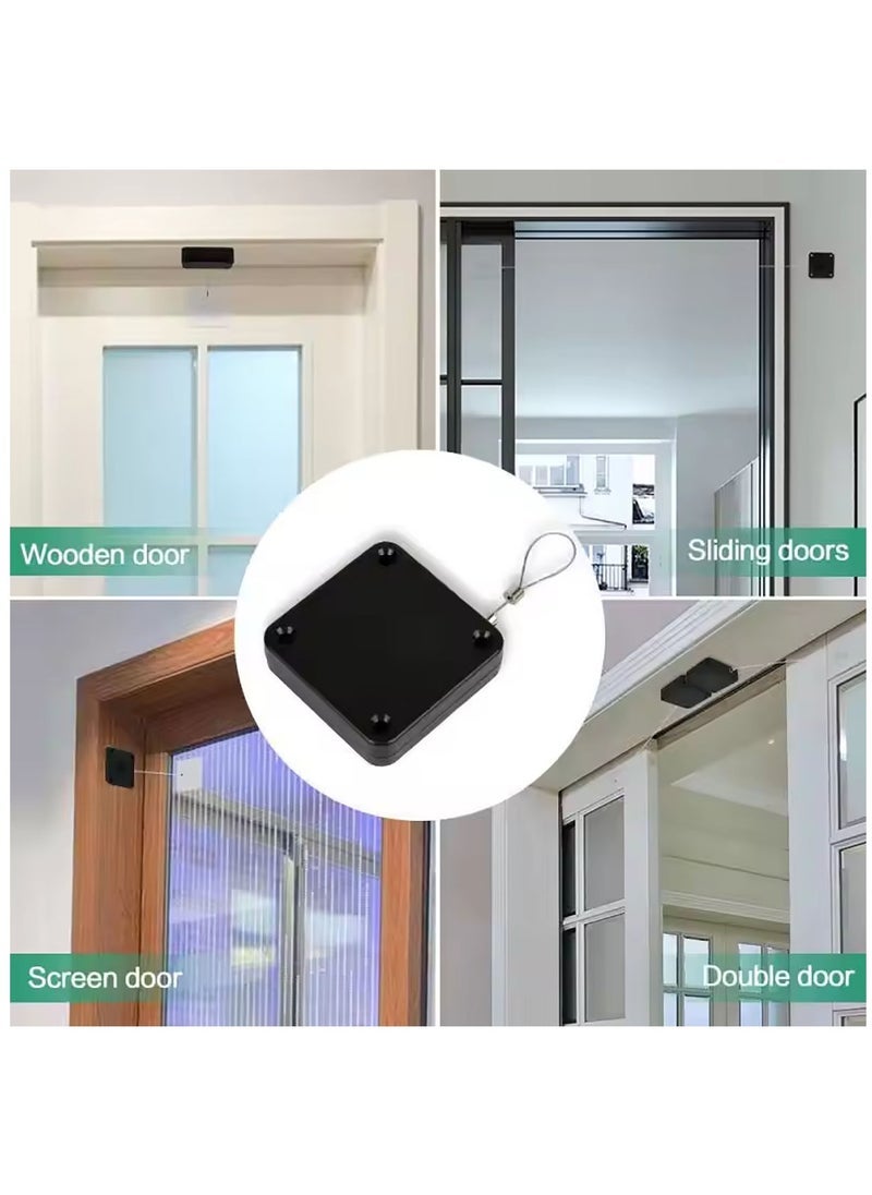 Generic - Punch Free Automatic Sensor Door Closer Automatic Door Closer with Pull Cord 1200g Pull Multifunctional Function Auto Door Closer - Image 1