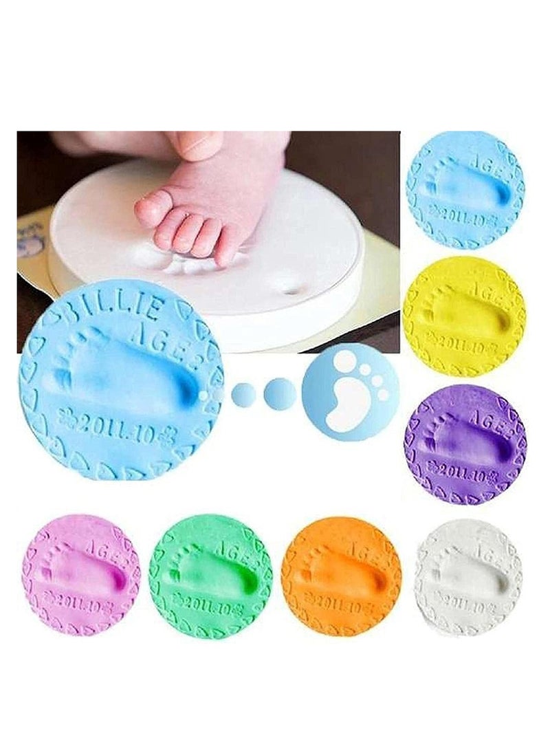 Newborn Handprint and Footprint Keepsake Kit, 14 Pcs Non,Sticky Air Dry Clay, 7 Vibrant Colors for Cherished Memories - Image 3