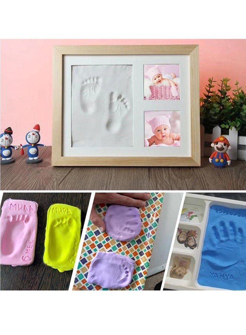 Newborn Handprint and Footprint Keepsake Kit, 14 Pcs Non,Sticky Air Dry Clay, 7 Vibrant Colors for Cherished Memories - Image 5