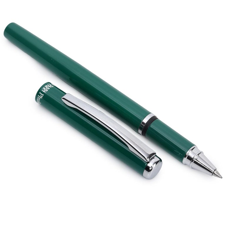 crewtone 20568 Stunning Roller Ball Pen Green Glossy Finish Metal Body with Silver Clip & Trim, Gift Set For Men & Women, Professional, Executive, Nice Pen with Gift Box, - Image 1