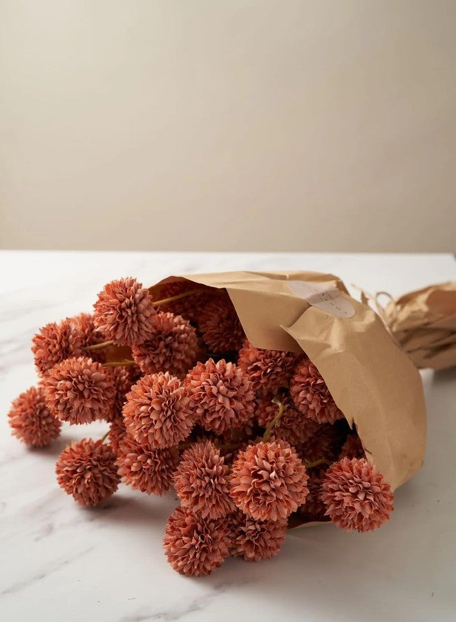 Laelfe Artificial Mums Flowers 5Pcs Silk Small Mini Kiku Fake Flower Faux Wildflowers with stem for Aesthetic Room Wedding Filler DIY Bouquet Centerpieces Arrangements Shower - Image 4