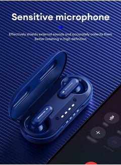 Monster Monster XKT25 Wireless Bluetooth Earbuds Gaming Headphones Deep Bass Low Latency Game Headset with Built-in Microphone For Gaming Noise Canceling Headsets Blue  - Image 3