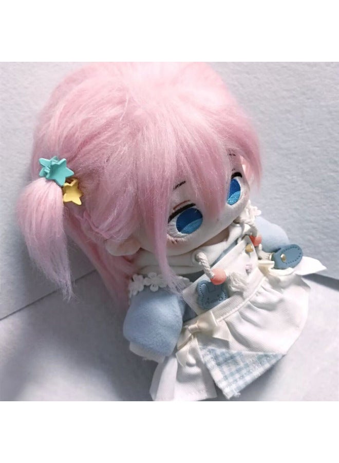 Cotton Doll 20cm Bone Nude Doll Cute Doll Doll Clothes Dress-up Toy Girl Friend Birthday Gift-Specifications:20cm Without Skeleton-Color:Houteng Naked Baby + Hairstyle + Gray Long Cloud Sweater - Image 2