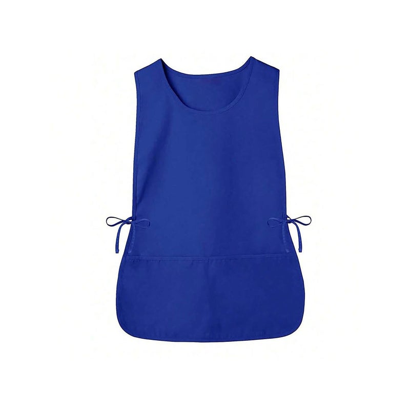 RRBXIA Smock Apron Cobbler Apron with Side Ties and 2 Deep Pockets Unisex Apron for work kitchen (Blue, Regular) - Image 1