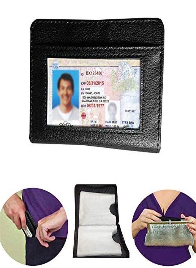 JahyShow 36 Slots Credit Card Holder Wallet Zip Leather Card Case RFID Blocking - Image 3