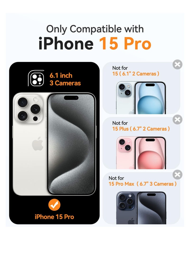 SOKAD MagSafe Matte Purple Case for iPhone 15 Pro, Full Camera Protection - Image 2