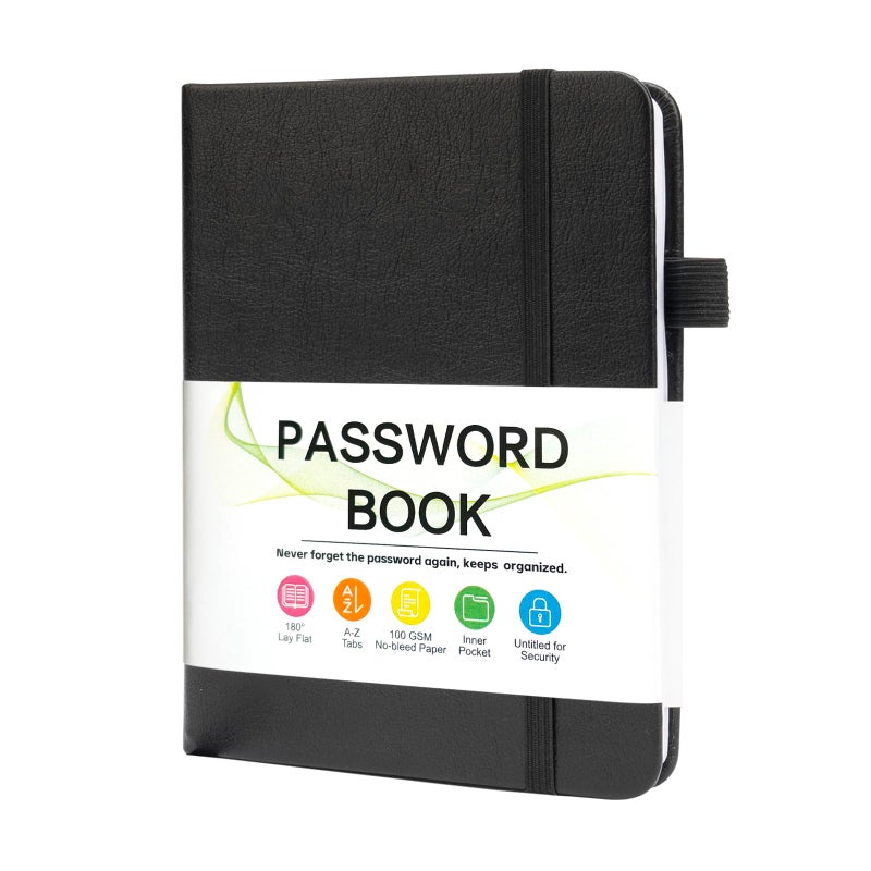 MOSA BEAR Password Keeper Book with Alphabetical Tabsï¼Œ4.3"x5.7" Small Password Books for Seniors Password Notebook for Internet Website Address Log in Detail(Grey) [Unknown_Binding] - Image 1